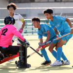 山梨学院高、八頭高に惜敗。インターハイ男子ホッケー準々決勝
