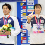 高木理夢(男子100背)54秒30、県新で銀メダル。競泳日本学生選手権・第３、４日